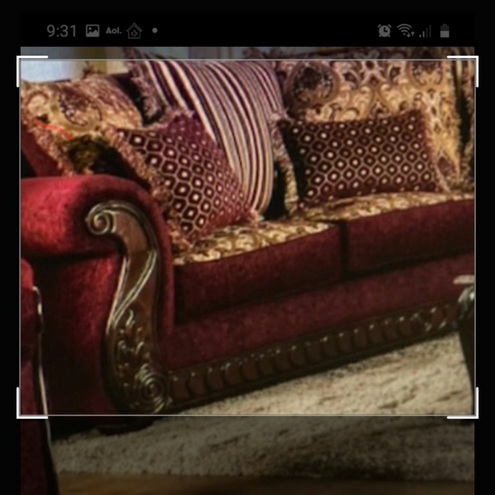 Wine color sofa